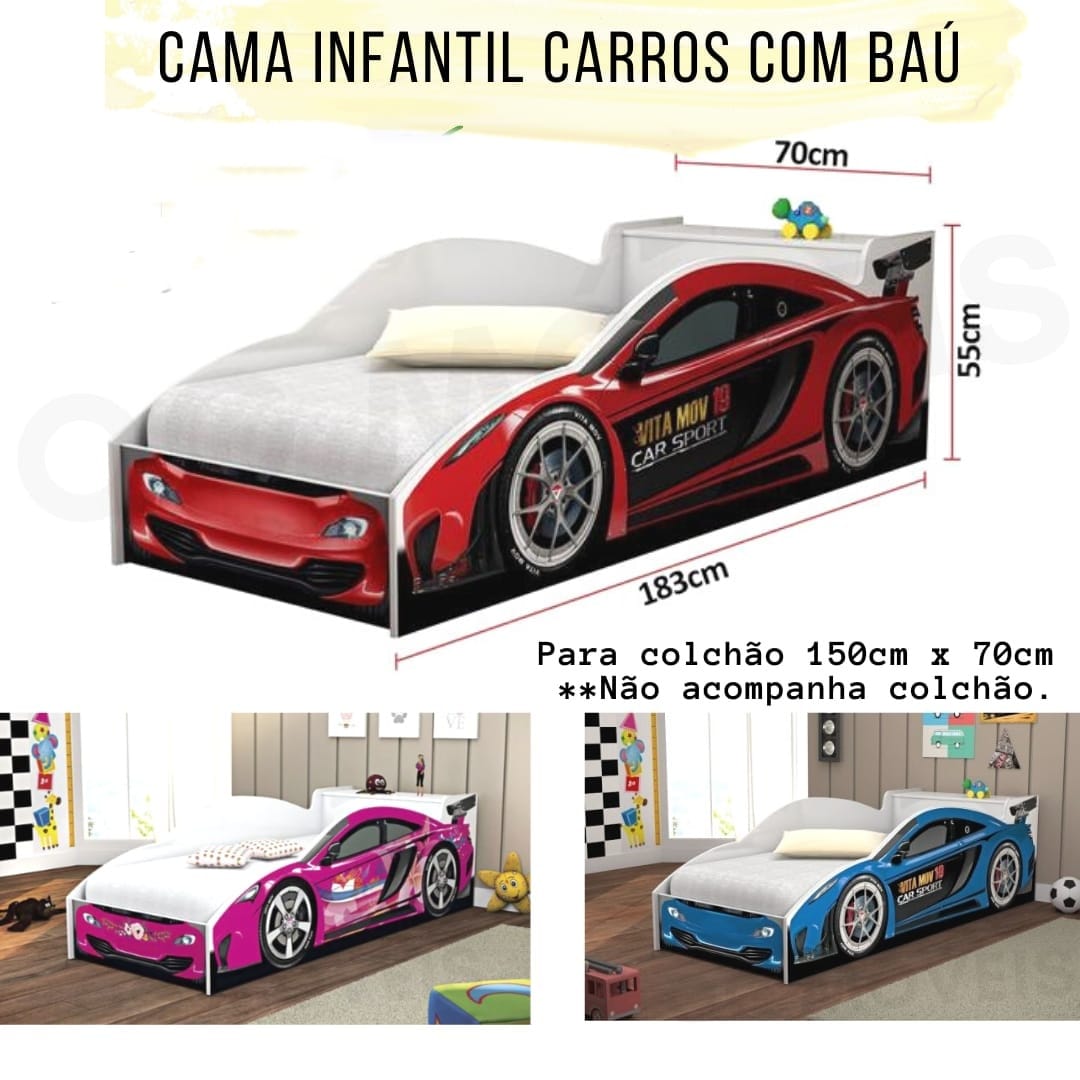 Cama Infantil / Mini Cama Carro Drift