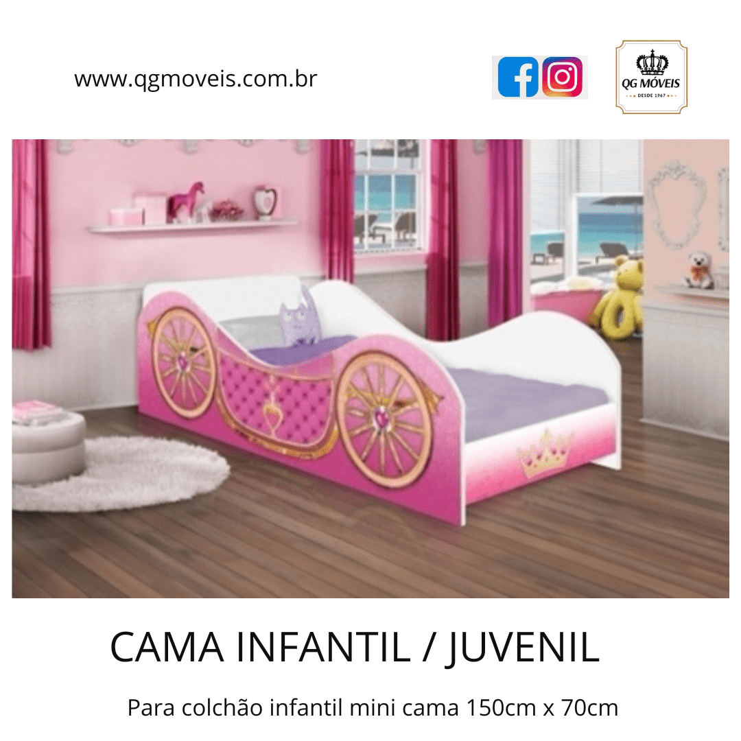 Cama Infantil/Juvenil-Carruagem 