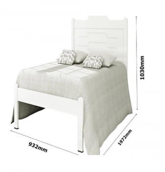 CAMA SOLTEIRO MARY VITAMOV CASTANHO/OFF WHITE