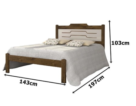 CAMA MARY CASAL CASTANHO / OFF WHITE VITAMOV  