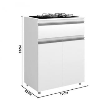 Balcão para Cooktop Multiuso - 70cm, 100% MDP