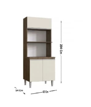 TORRE QUENTE / ARMÁRIO DUPLO FORNO  IRM ATHENA ITAÚBA OFF WHITE 
