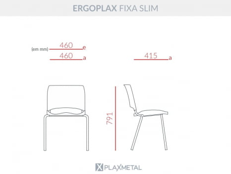 Cadeira Fixa Slim Ergoplax 